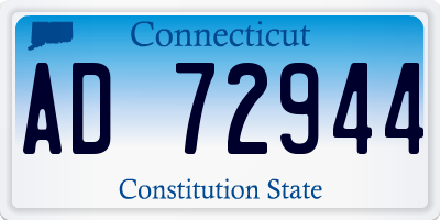CT license plate AD72944