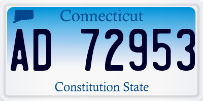 CT license plate AD72953