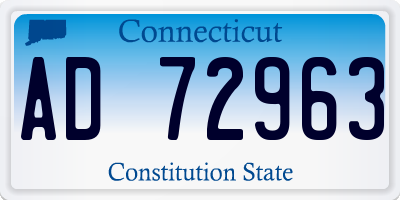 CT license plate AD72963