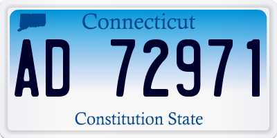CT license plate AD72971