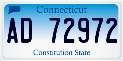 CT license plate AD72972
