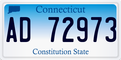 CT license plate AD72973