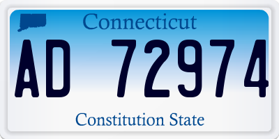 CT license plate AD72974