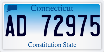 CT license plate AD72975
