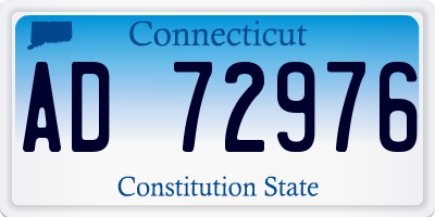 CT license plate AD72976