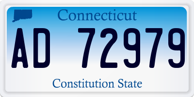 CT license plate AD72979