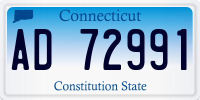 CT license plate AD72991
