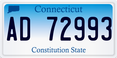 CT license plate AD72993