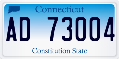 CT license plate AD73004