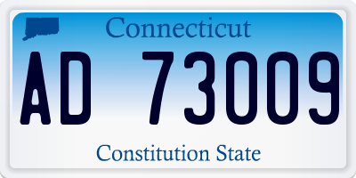 CT license plate AD73009