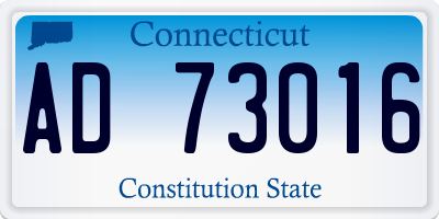CT license plate AD73016