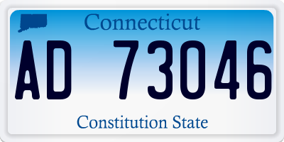 CT license plate AD73046