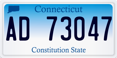 CT license plate AD73047