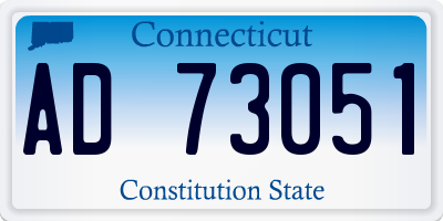 CT license plate AD73051