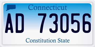 CT license plate AD73056