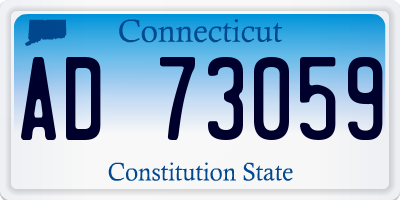 CT license plate AD73059