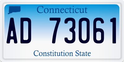 CT license plate AD73061