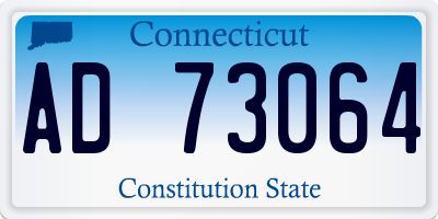 CT license plate AD73064
