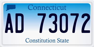 CT license plate AD73072