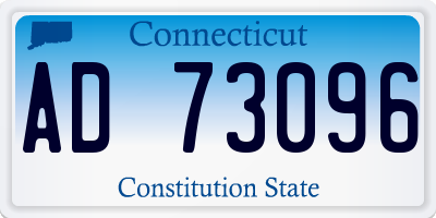CT license plate AD73096