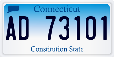 CT license plate AD73101