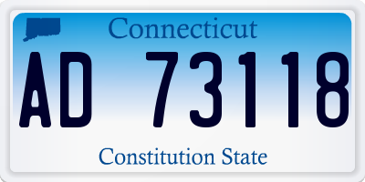 CT license plate AD73118