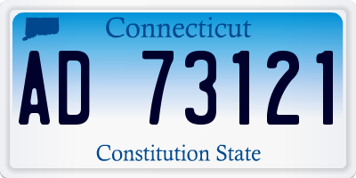 CT license plate AD73121