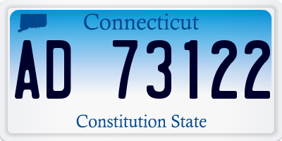 CT license plate AD73122