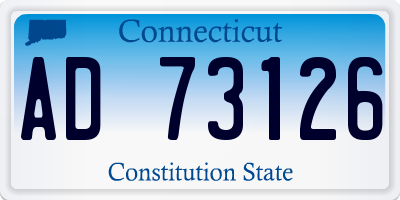 CT license plate AD73126