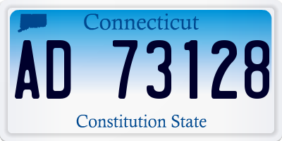 CT license plate AD73128