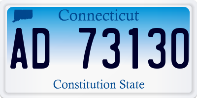CT license plate AD73130