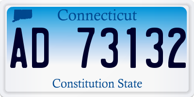 CT license plate AD73132