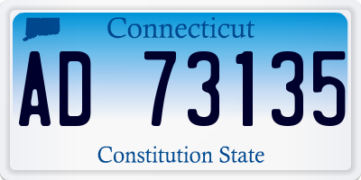 CT license plate AD73135