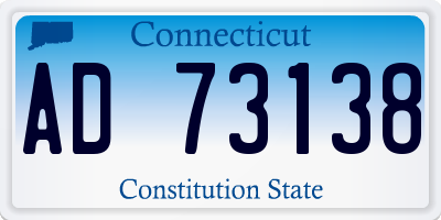 CT license plate AD73138