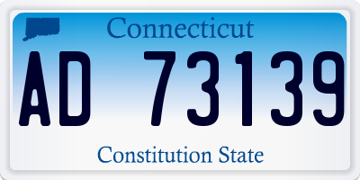 CT license plate AD73139