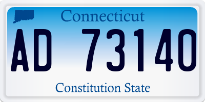 CT license plate AD73140