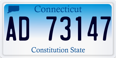 CT license plate AD73147