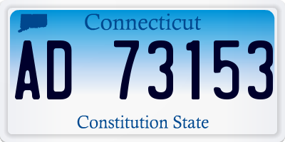 CT license plate AD73153