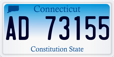 CT license plate AD73155