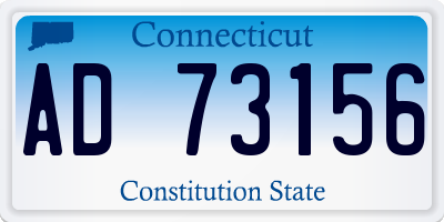CT license plate AD73156