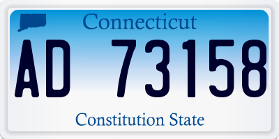 CT license plate AD73158