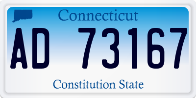 CT license plate AD73167