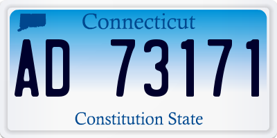 CT license plate AD73171