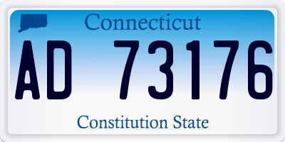 CT license plate AD73176