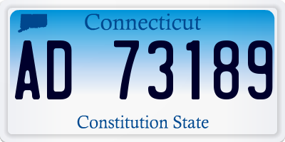 CT license plate AD73189