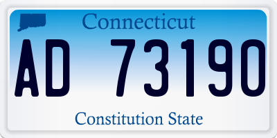 CT license plate AD73190