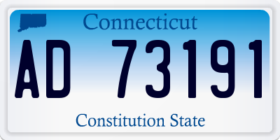 CT license plate AD73191