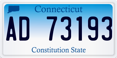 CT license plate AD73193