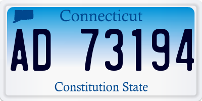 CT license plate AD73194