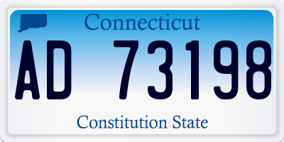 CT license plate AD73198